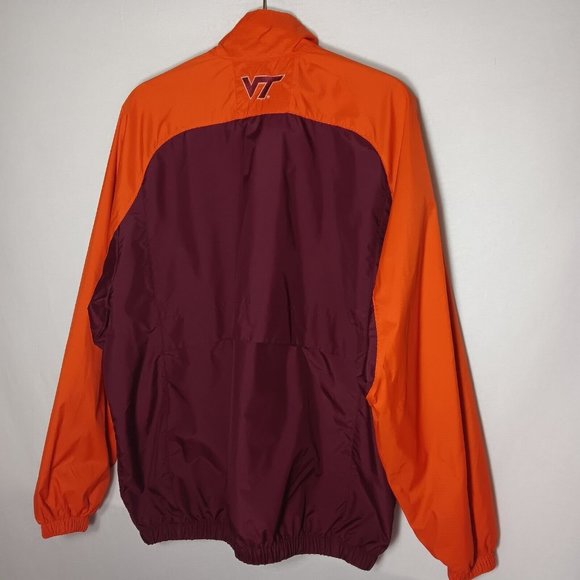 Virginia Tech Jacket Team Apparel Nike M Full Zip Athletic Maroon Orange Hokies - Picture 2 of 16